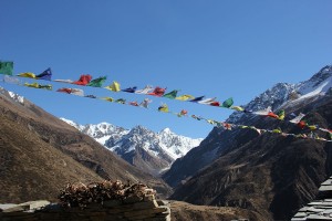 Prayer Flags Mu Gompa Tsum Valley Trek Trekking Hike Hiking Nepal