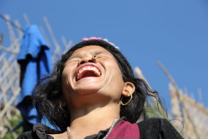 Local Lady Laughing Panch Pokhari Trek Trekking Hike Hiking Nepal