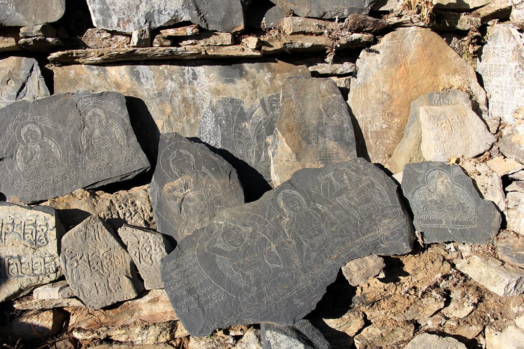 Mani Wall Inscriptions Tsum Valley Trek Trekking Hike Hiking Nepal