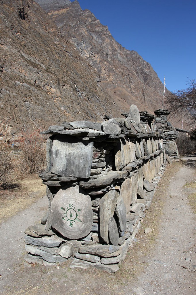 Mani Wall Tsum Valley Trek Trekking Hike Hiking Nepal